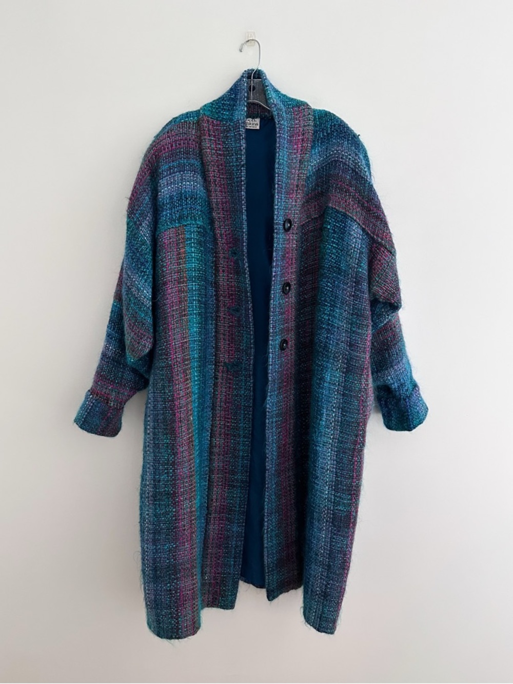Vintage Elizabeth Jenkins Handwoven Wool Coat | Taos New Mexico Artist Size XL